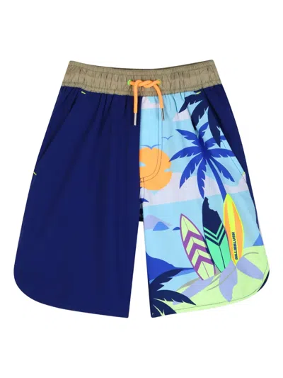 Billieblush Kids' Printed Shorts In Blue