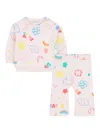 Billieblush Printed Sweatshirt And Leggings Set In Pink