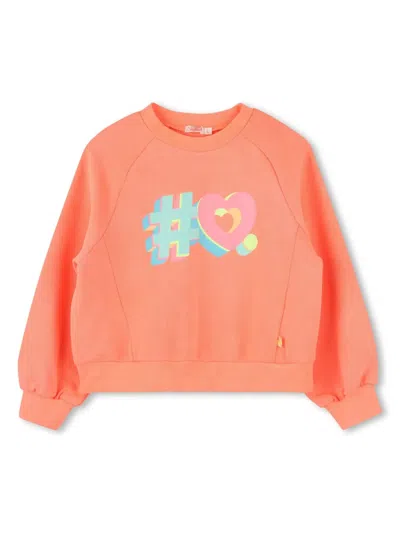 Billieblush Kids' Printed Sweatshirt In Orange
