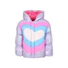 Billieblush Purple Down Jacket For Girl With Heart In Violet