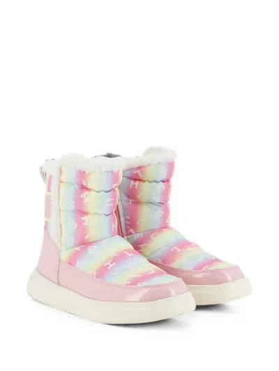 Billieblush Kids' Quilted Glitter-finish Boots In Pink