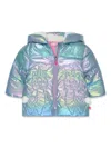 Billieblush Iridescent Effect Quilted Jacket In Blue