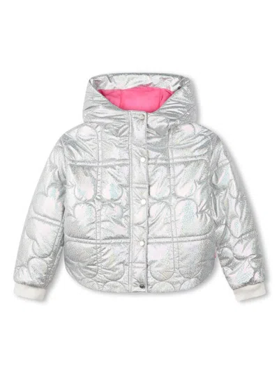 Billieblush Kids' Quilted Puffer Jacket In White