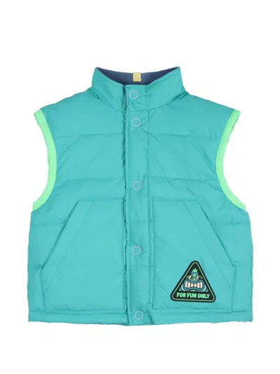 Billieblush Kids' Quilted Sleeveless Jacket In Green