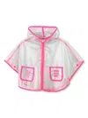 Billieblush Have An Ice Day Print Rain Poncho In Transparent