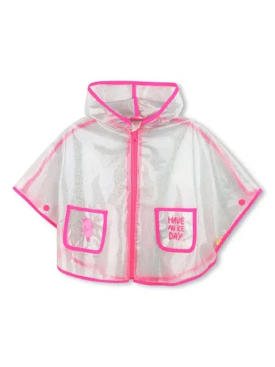 Billieblush Kids' Have An Ice Day Print Rain Poncho In Transparent