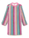 Billieblush Rainbow Dress In Green