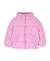 Billieblush Rainbow Hooded Puffer Jacket In Pink
