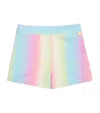 Billieblush Rainbow Stripe Denim Shorts