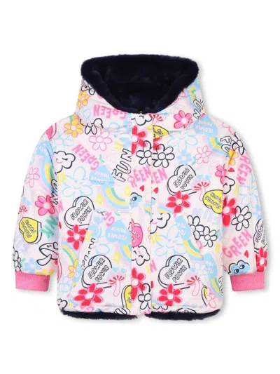 Billieblush Kids' Reversible Puffer Jacket In Blue