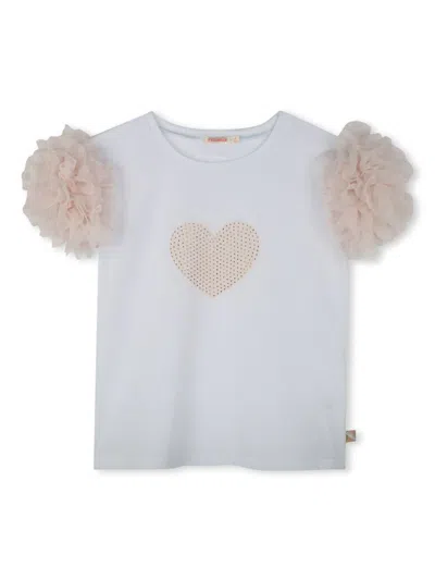 Billieblush Kids' Ruffle-detail T-shirt In White