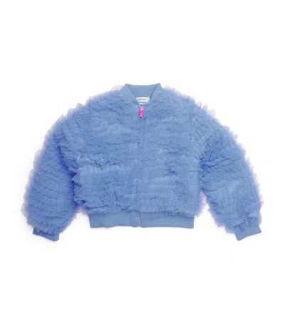 Billieblush Kids' Ruffle Jacket In Blue