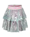 Billieblush Sequinned Tiered Skirt In Gray