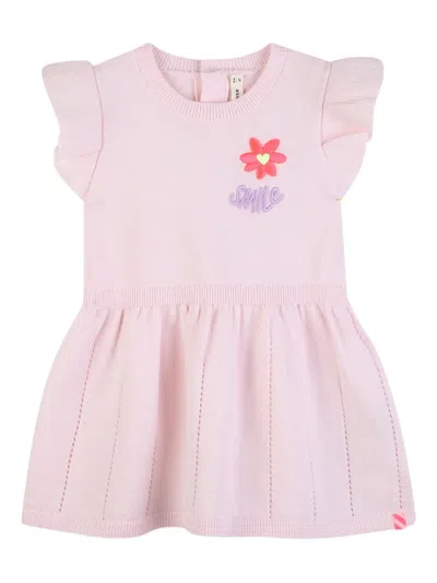 Billieblush Babies' Ruffled-sleeve Knitted Dress In Pink