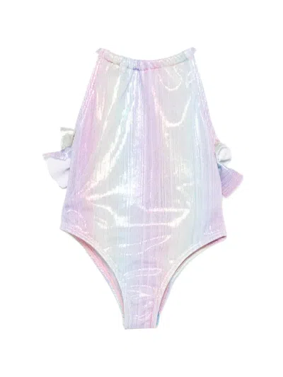 Billieblush Babies' Ruffled Swimsuit In Multi