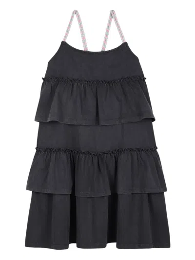Billieblush Kids' Ruffled Tiered Dress In Green