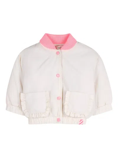 Billieblush Babies' Ruffled-trim Bomber Jacket In White