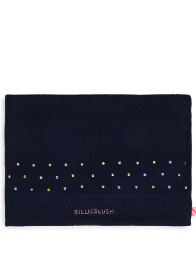 Billieblush Kids' Scarf Colorful Bead Knit Hat In Blue