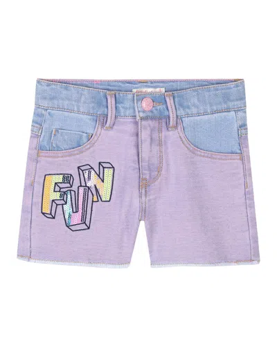 Billieblush Sequin Denim Short In Purple
