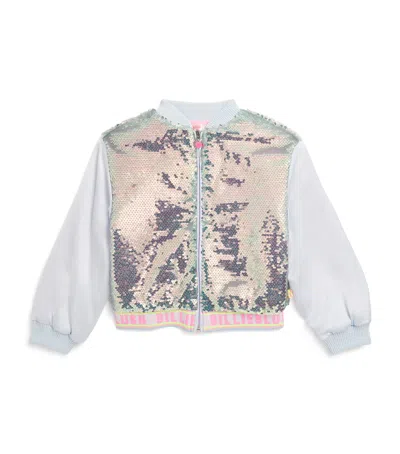 Billieblush Kids' Sequin-embellished Bomber Jacket In Multi
