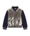Billieblush Sequin-embellished Bomber Jacket In Black