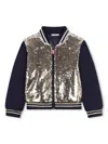 Billieblush Sequin-embellished Bomber Jacket In Gold