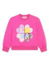 Billieblush Sequin-embellished Fleece Sweatshirt In Pink