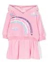 Billieblush Sequin-embellished Hooded Dress In Pink