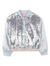 Billieblush Sequinned Jacket In Blue