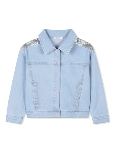 Billieblush Kids' Sequin-embellished Jacket In Blue