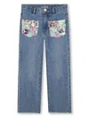 Billieblush Sequin-embellished Jeans In Blue