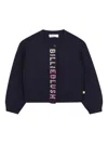 Billieblush Sequin-embellished Logo Cardigan In Blue
