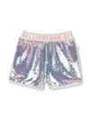 Billieblush Sequin-embellished Shorts In Blue