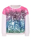 Billieblush Pink Sweatshirt For Girl With Sequins In Pink