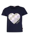 Billieblush Blue T-shirt For Girl With Hearts In Blu