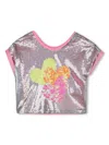 Billieblush Sequin-embellished T-shirt In Silver