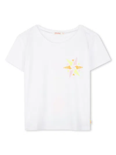 Billieblush Kids' Sequin-embellished T-shirt In White