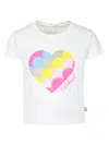 Billieblush Ivory T-shirt For Girl With Hearts In White
