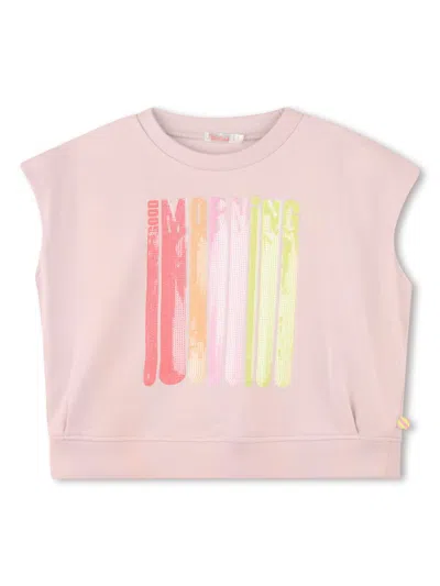Billieblush Kids' Sequin-embellished Top In Pink