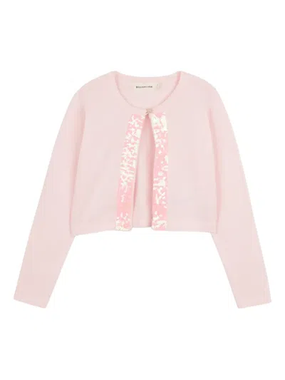 Billieblush Kids' Sequin-embellishment Cardigan In Pink