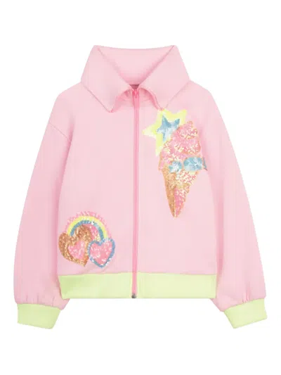 Billieblush Kids' Sequin-embellishment Sweatshirt In Pink