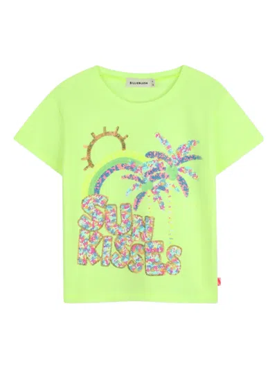 Billieblush Sequin-embellishment T-shirt In Green