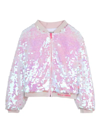 Billieblush Babies' Sequin-embellishment Zip-fastening Jacket In Pink