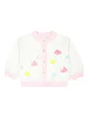 Billieblush Girls Ivory Embroidered Cardigan In White