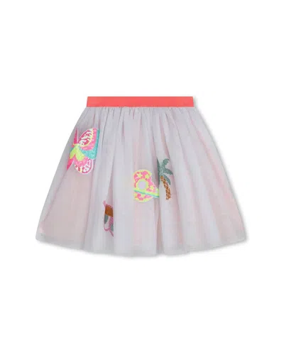 Billieblush Sequin Graphic Skirt In Gray