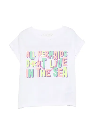 Billieblush Kids' Sequin Graphic T-shirt In White