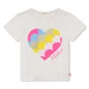 Billieblush Ivory T-shirt For Girl With Hearts In Cream