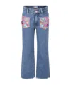 Billieblush Sequin-trimmed Jeans In Blue