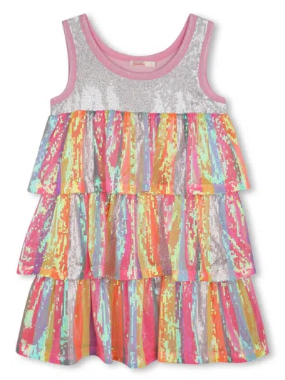 Billieblush Kids' Sequined Dress In Grey