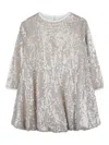 Billieblush Sequined Flared Dress In Gray